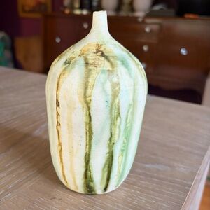 Vintage Studio Pottery Bud Vase Gourd vase small neck